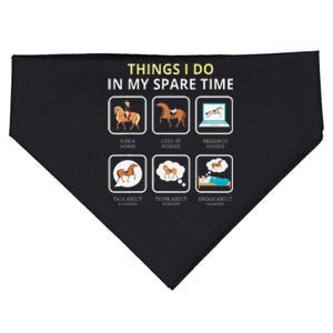 Things I Do In My Spare Time Horse USA-Made Doggie Bandana