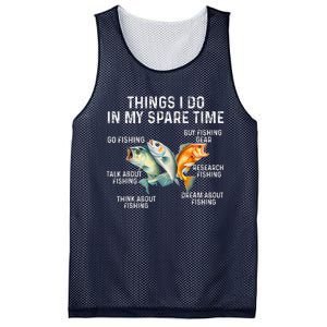 Things I Do In My Spare Time Fishing Bass Fishing Mesh Reversible Basketball Jersey Tank