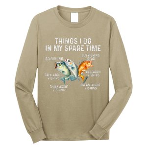 Things I Do In My Spare Time Fishing Bass Fishing Long Sleeve Shirt