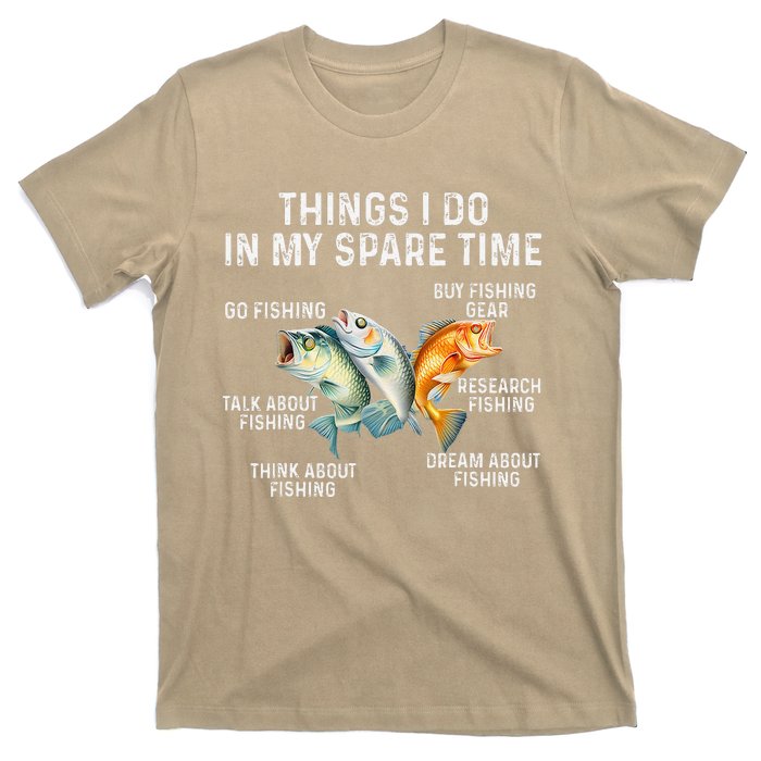 Things I Do In My Spare Time Fishing Bass Fishing T-Shirt