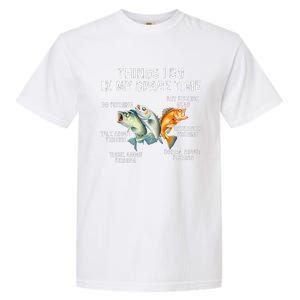 Things I Do In My Spare Time Fishing Bass Fishing Garment-Dyed Heavyweight T-Shirt