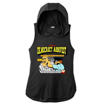 This Is Democracy Manifest Ladies PosiCharge Tri-Blend Wicking Draft Hoodie Tank