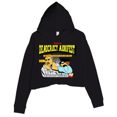 This Is Democracy Manifest Crop Fleece Hoodie