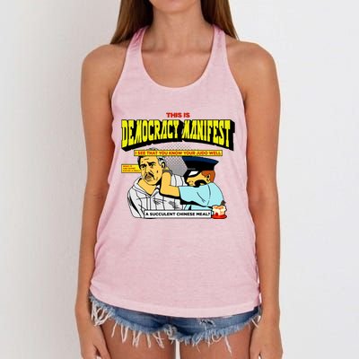 This Is Democracy Manifest Women's Knotted Racerback Tank