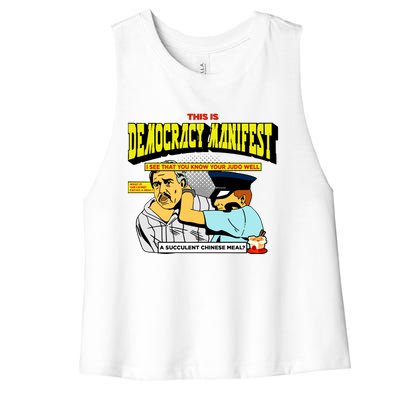 This Is Democracy Manifest Women's Racerback Cropped Tank