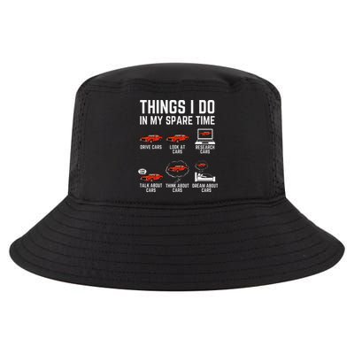 Things I Do In My Spare Time Funny Car Enthusiast Car Lover Cool Comfort Performance Bucket Hat