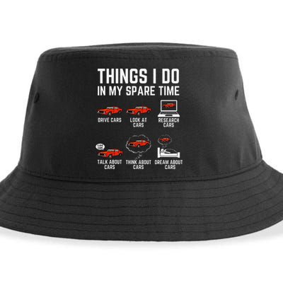Things I Do In My Spare Time Funny Car Enthusiast Car Lover Sustainable Bucket Hat