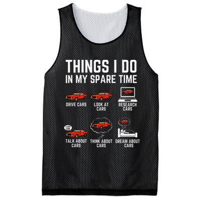 Things I Do In My Spare Time Funny Car Enthusiast Car Lover Mesh Reversible Basketball Jersey Tank
