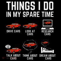 Things I Do In My Spare Time Funny Car Enthusiast Car Lover Poster
