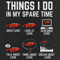 Things I Do In My Spare Time Funny Car Enthusiast Car Lover 25L Jumbo Tote
