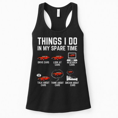 Things I Do In My Spare Time Funny Car Enthusiast Car Lover Womens Tank Top