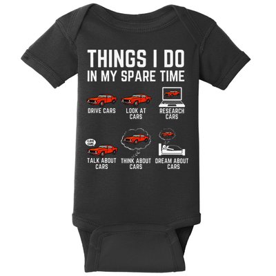 Things I Do In My Spare Time Funny Car Enthusiast Car Lover Baby Bodysuit