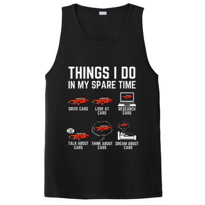 Things I Do In My Spare Time Funny Car Enthusiast Car Lover PosiCharge Competitor Tank