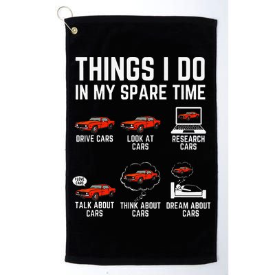 Things I Do In My Spare Time Funny Car Enthusiast Car Lover Golf Towel
