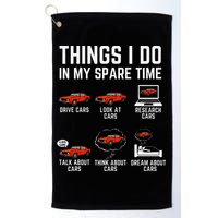 Things I Do In My Spare Time Funny Car Enthusiast Car Lover Golf Towel