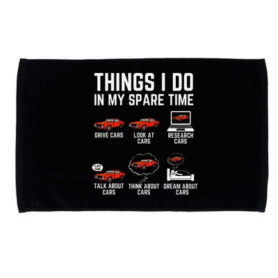 Things I Do In My Spare Time Funny Car Enthusiast Car Lover Microfiber Hand Towel