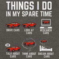 Things I Do In My Spare Time Funny Car Enthusiast Car Lover Cotton Canvas Backpack