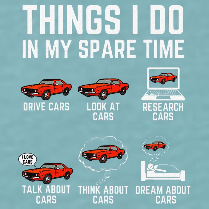 Things I Do In My Spare Time Funny Car Enthusiast Car Lover Sueded Cloud Jersey T-Shirt