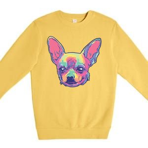 Tie Dye Chihuahua Premium Crewneck Sweatshirt