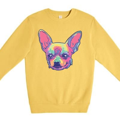 Tie Dye Chihuahua Premium Crewneck Sweatshirt