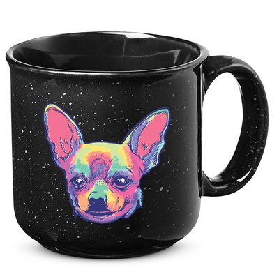 Tie Dye Chihuahua 15oz Campfire Ceramic Mug