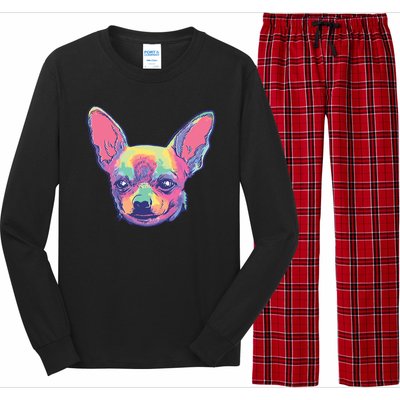 Tie Dye Chihuahua Long Sleeve Pajama Set