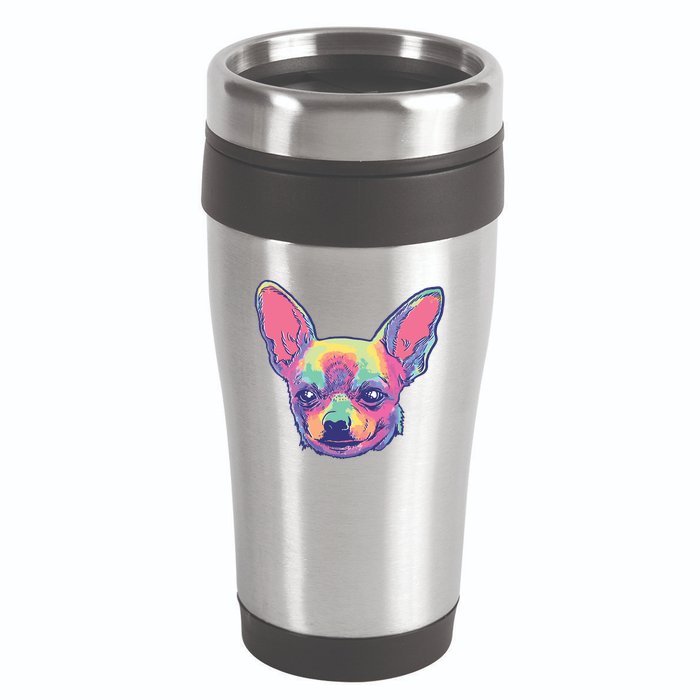 Tie Dye Chihuahua 16oz Travel Tumbler
