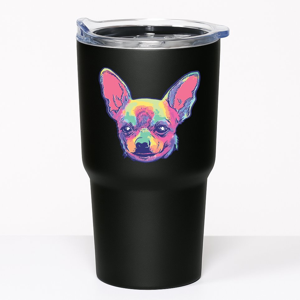 Tie Dye Chihuahua Tumbler