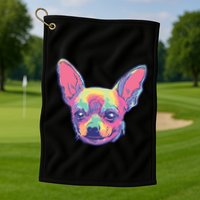 Tie Dye Chihuahua Golf Towel