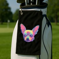 Tie Dye Chihuahua Golf Towel