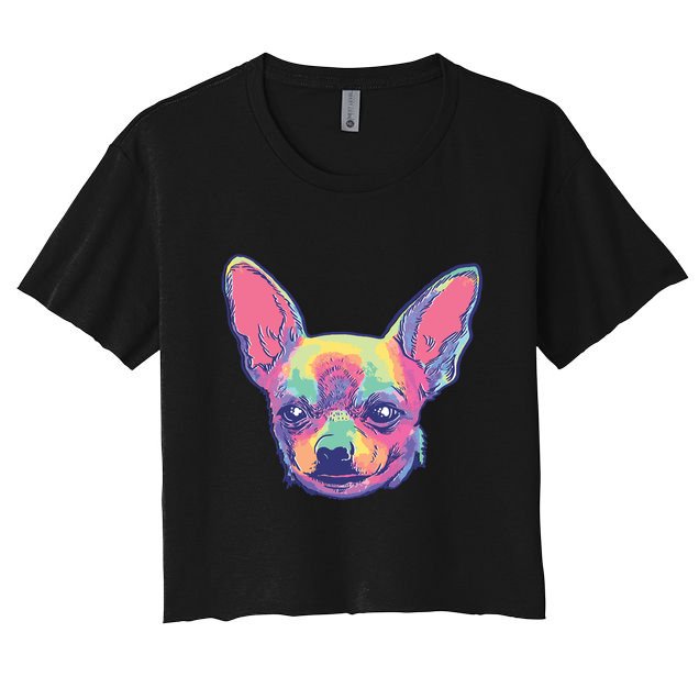 Tie Dye Chihuahua Crop Top