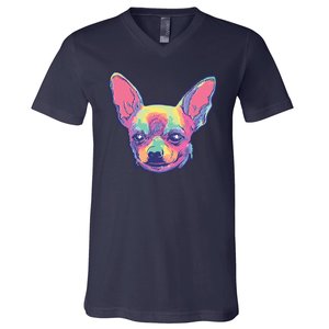 Tie Dye Chihuahua V-Neck T-Shirt