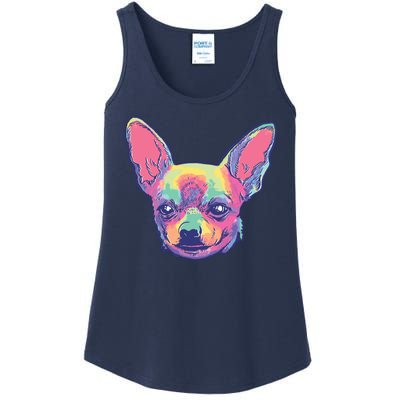 Tie Dye Chihuahua Ladies Essential Tank