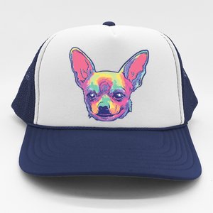 Tie Dye Chihuahua Trucker Hat