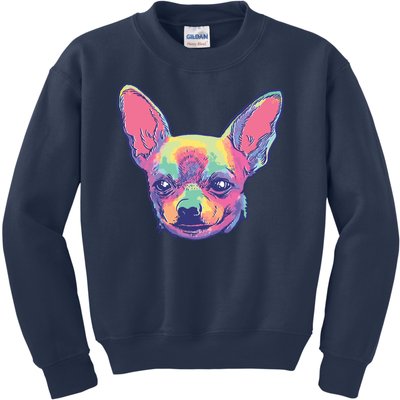 Tie Dye Chihuahua Kids Sweatshirt