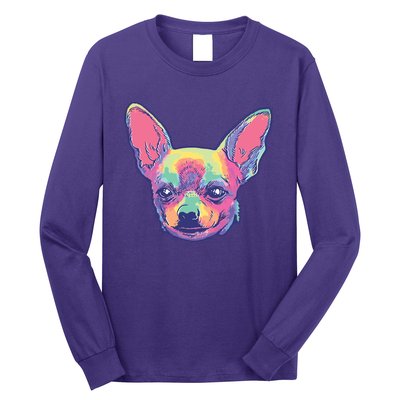 Tie Dye Chihuahua Long Sleeve Shirt