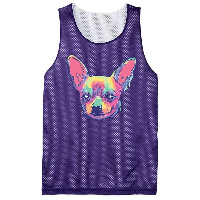 Tie Dye Chihuahua Mesh Reversible Basketball Jersey Tank