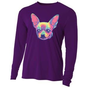 Tie Dye Chihuahua Cooling Performance Long Sleeve Crew