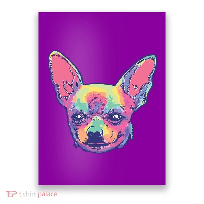 Tie Dye Chihuahua Poster