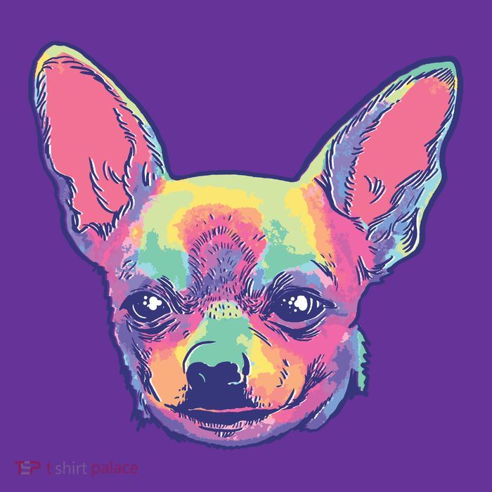 Tie Dye Chihuahua Poster