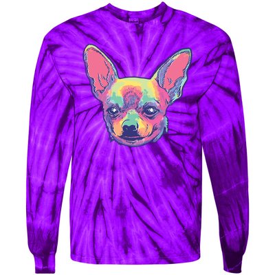 Tie Dye Chihuahua Tie-Dye Long Sleeve Shirt