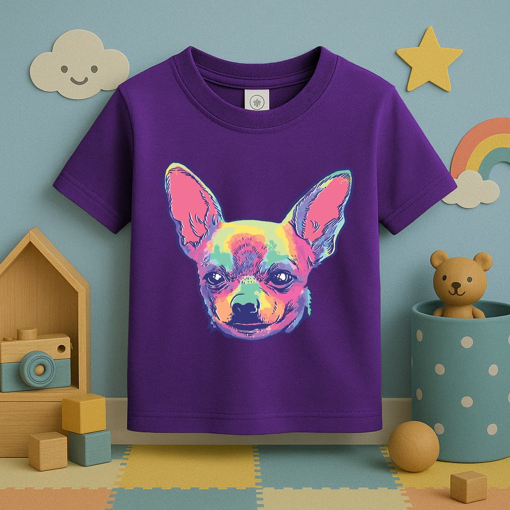 Tie Dye Chihuahua Toddler T-Shirt