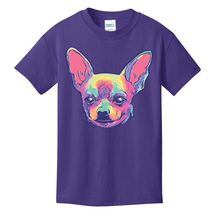 Tie Dye Chihuahua Kids T-Shirt