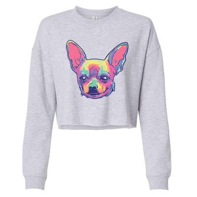 Tie Dye Chihuahua Cropped Pullover Crew