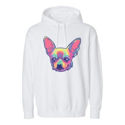 Tie Dye Chihuahua Garment-Dyed Fleece Hoodie