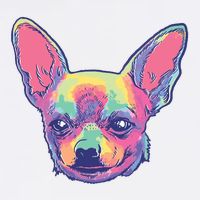 Tie Dye Chihuahua Garment-Dyed Sweatshirt