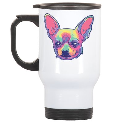 Tie Dye Chihuahua Stainless Steel Travel Mug