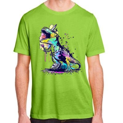 Tie Dye Colorful Trex Dinosaur Adult ChromaSoft Performance T-Shirt