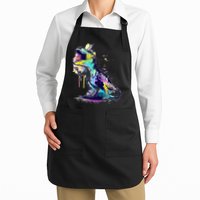 Tie Dye Colorful Trex Dinosaur Apron