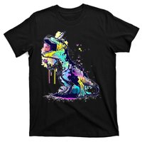 Tie Dye Colorful Trex Dinosaur T-Shirt